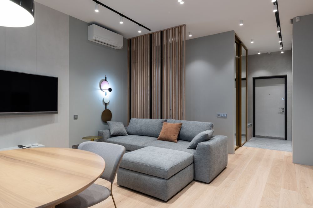 Bright studio interior